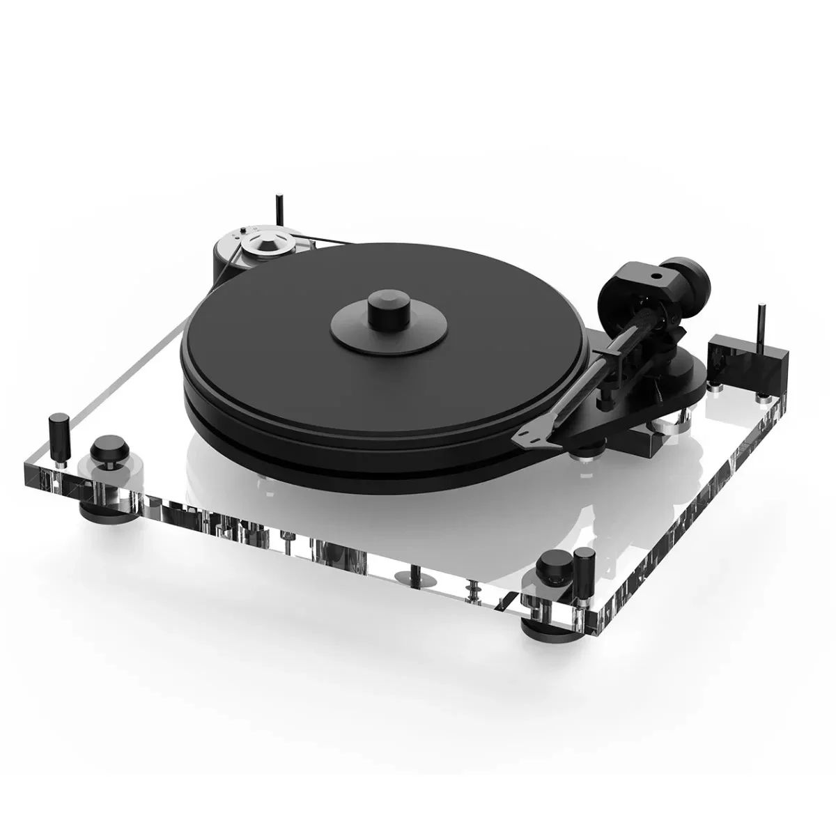 PRO-JECT 6PERSPEX Tornamesa con brazo EVO 9", translucida
