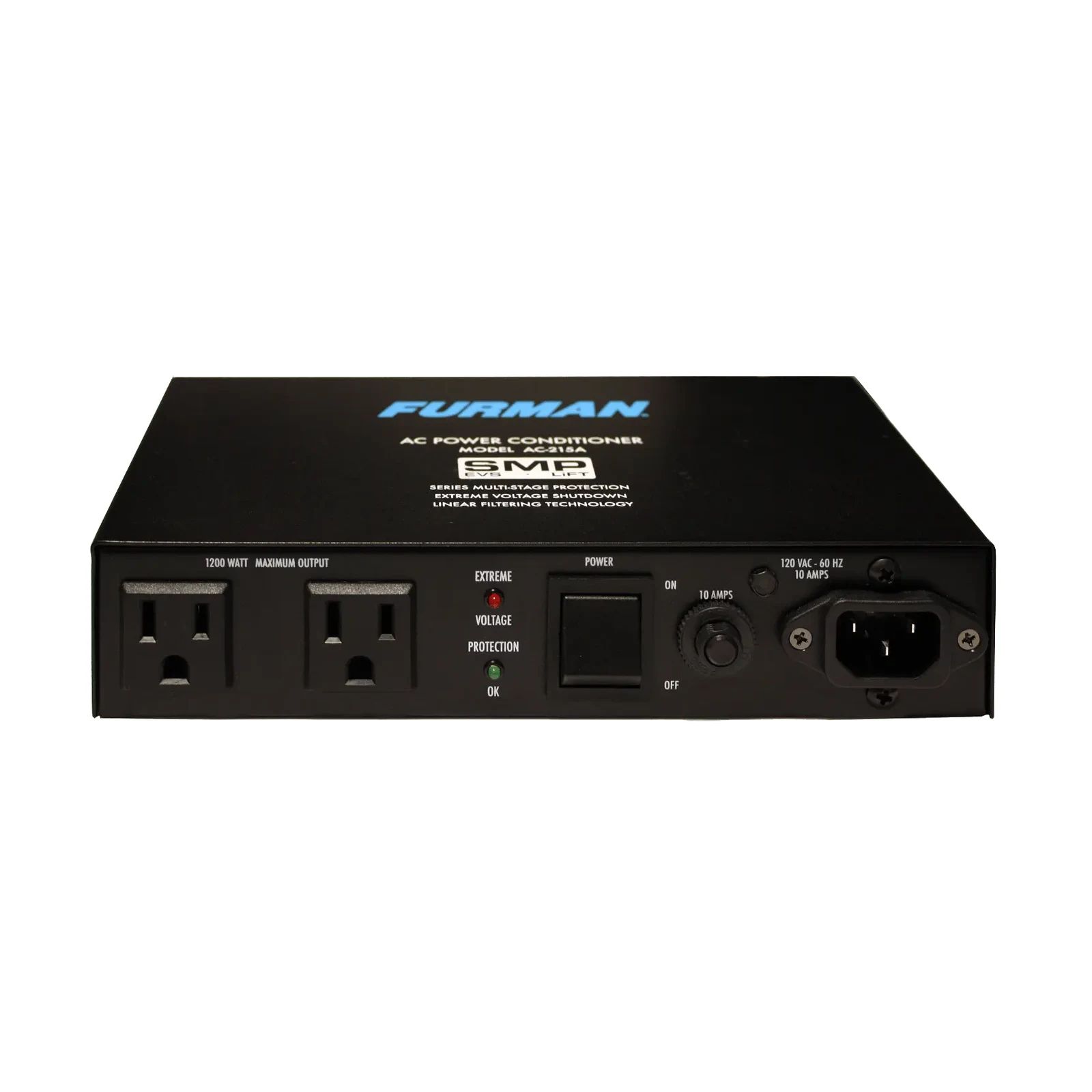 Furman AC-215A — Acondicionador de Energía Compacto 10 A con Protección de Voltaje Auto-Restaurable