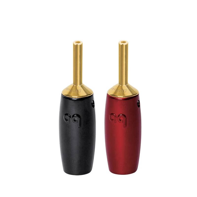 AudioQuest 507 Series — Conectores Banana Full-Range (Juego de 4, Plateados)