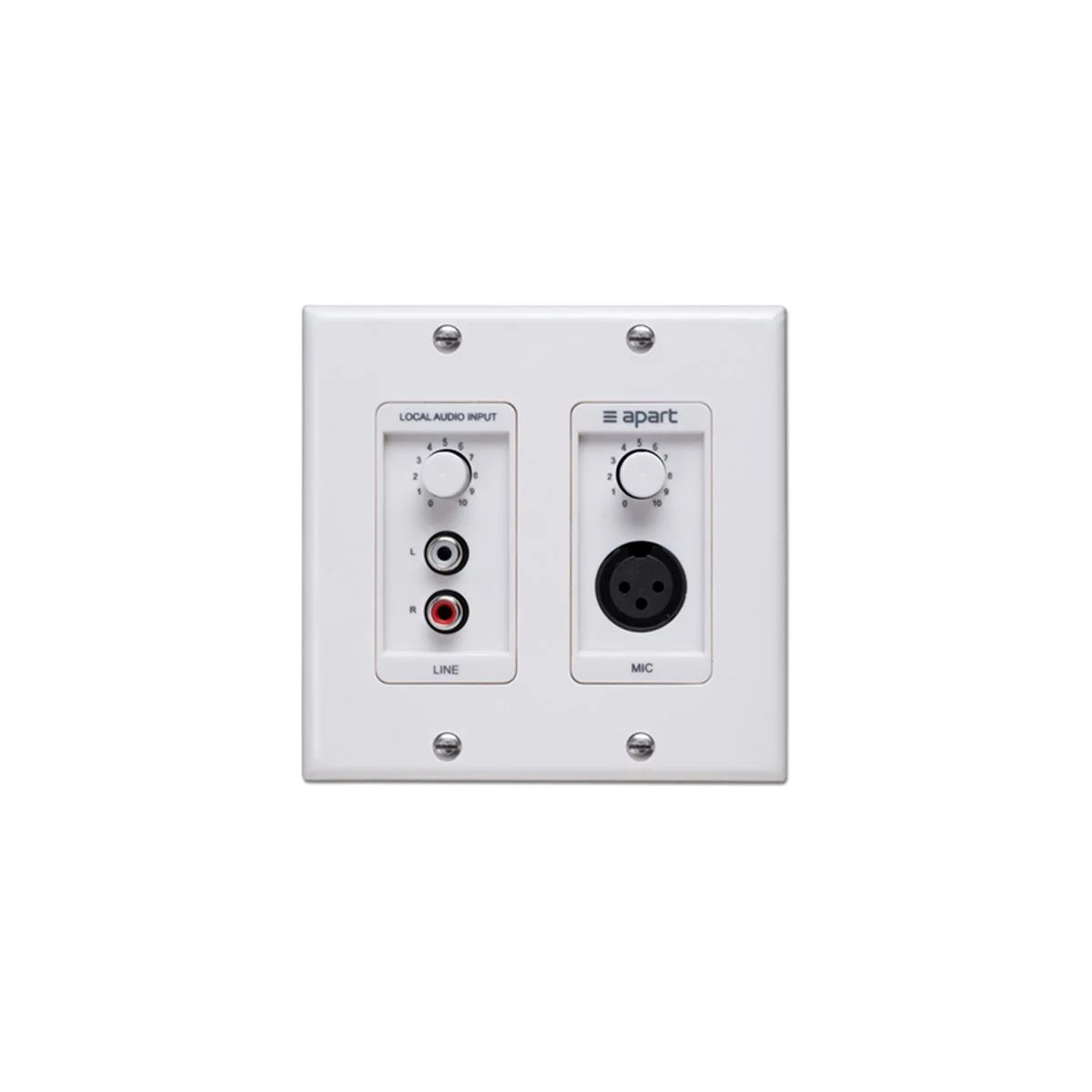 APART D-ALINP Panel de control de montaje a pared con entrada de linea y micrófono XLR