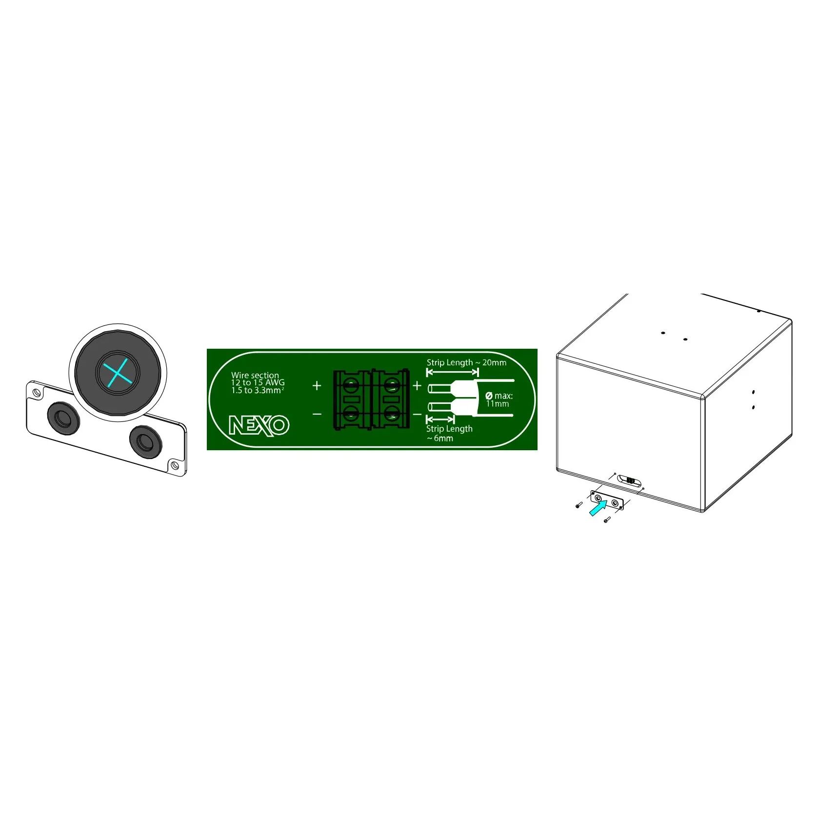 NEXO ELS600-CPW — altavoz / subwoofer instalación