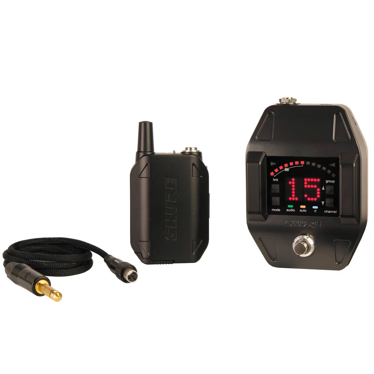 SHURE GLXD6 Receptor de pedal con afinador para sistema inalámbrico digital serie GLXD