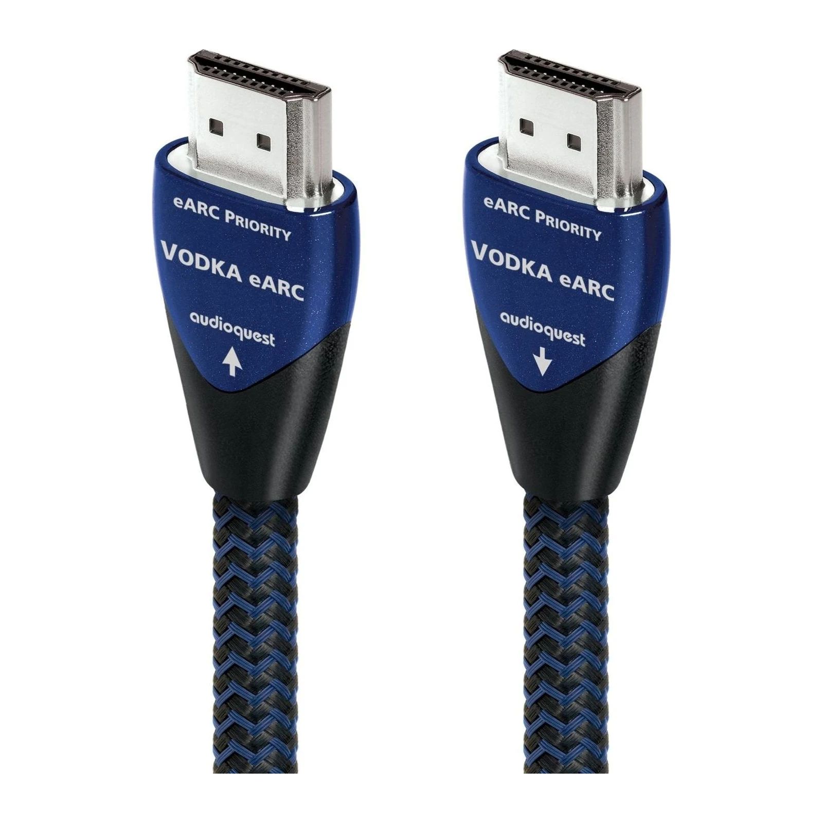 AudioQuest Vodka eARC Priority — Cable HDMI 48Gbps, 1.5 m, Trenza Azul