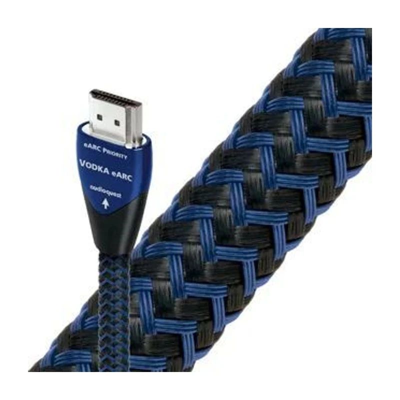 AudioQuest Vodka eARC Priority — Cable HDMI 48Gbps, 1.5 m, Trenza Azul