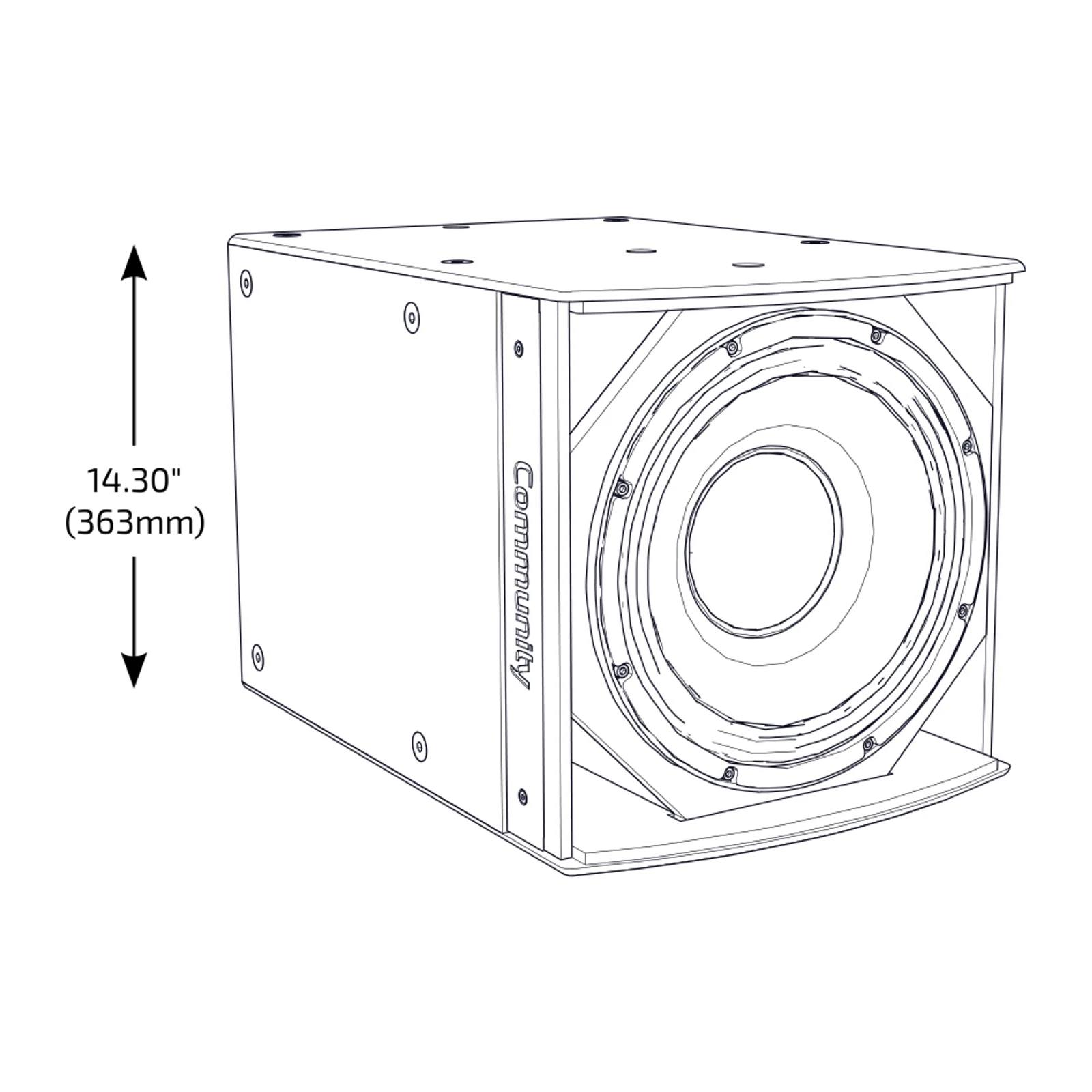 BIAMP Community IS8-112 — Subwoofer de instalación I SERIES 800
