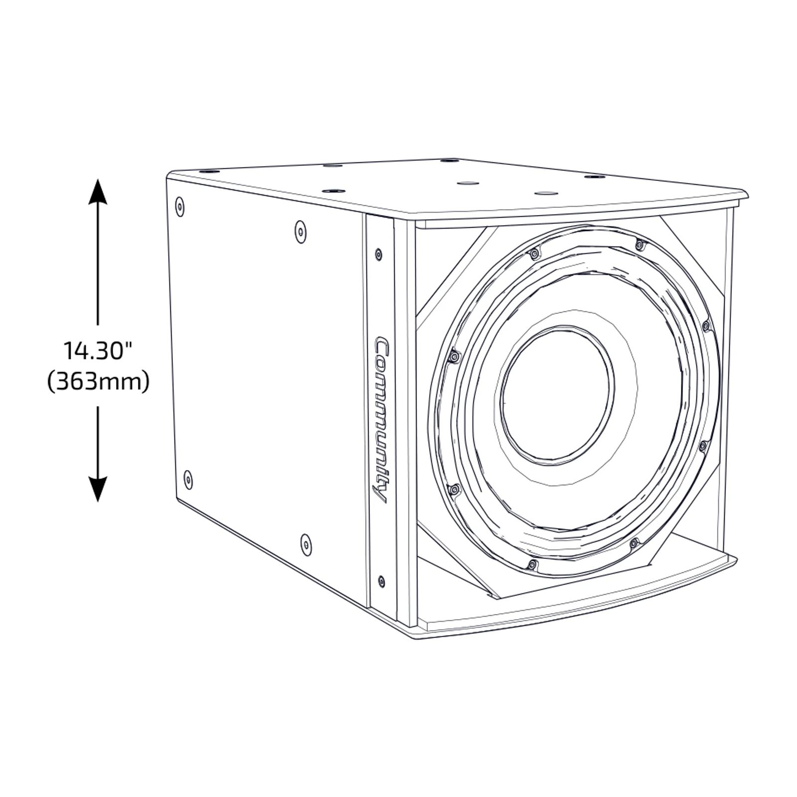 BIAMP Community IS8-112 — Subwoofer de instalación I SERIES 800