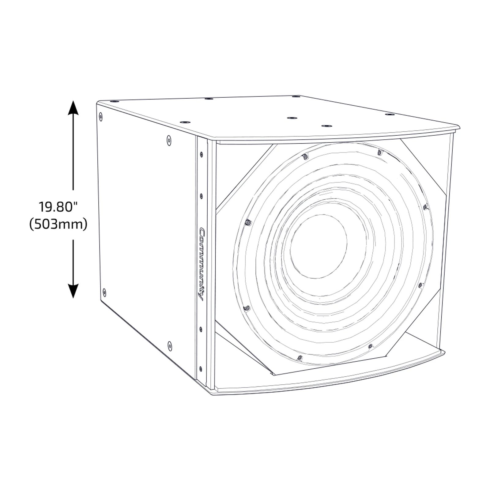 BIAMP Community IS8-118 — Subwoofer de instalación I SERIES 800