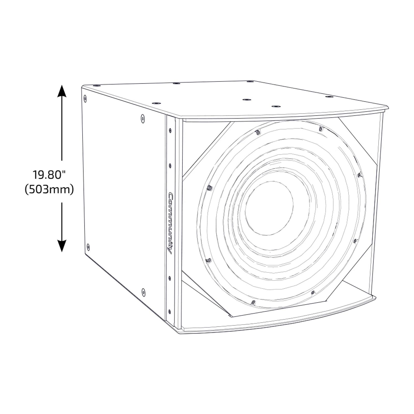BIAMP Community IS8-118 — Subwoofer de instalación I SERIES 800