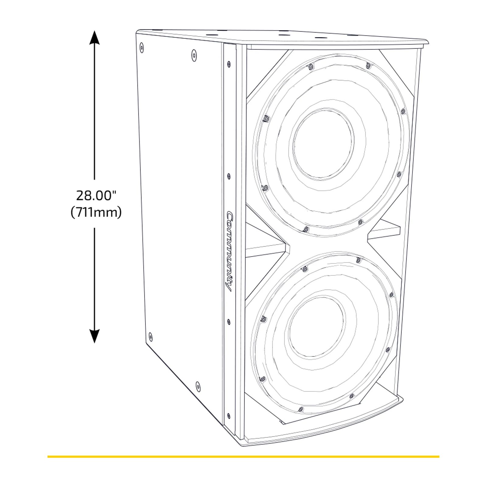 BIAMP Community IS8-212 — Subwoofer de instalación I SERIES 800