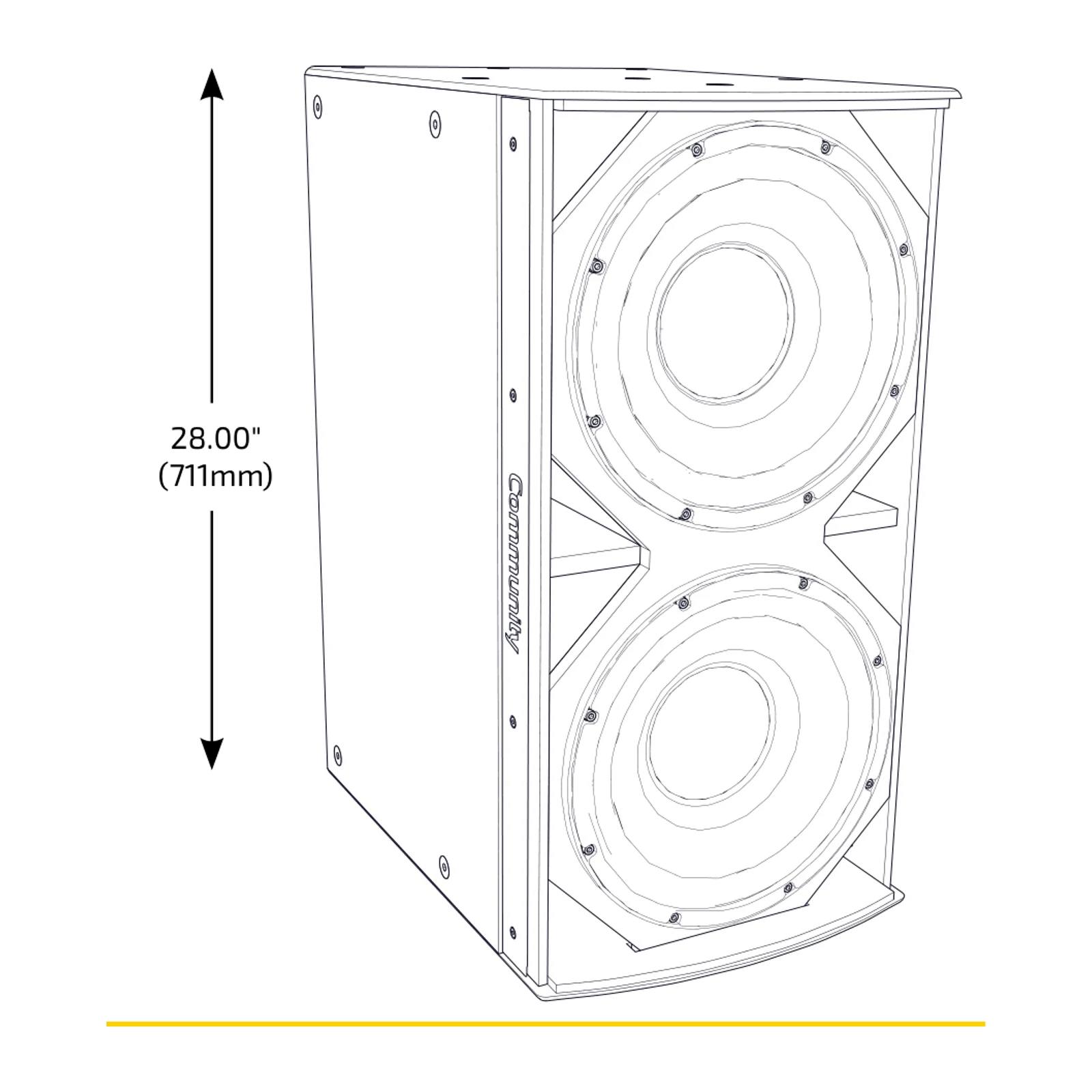 BIAMP Community IS8-212 — Subwoofer de instalación I SERIES 800