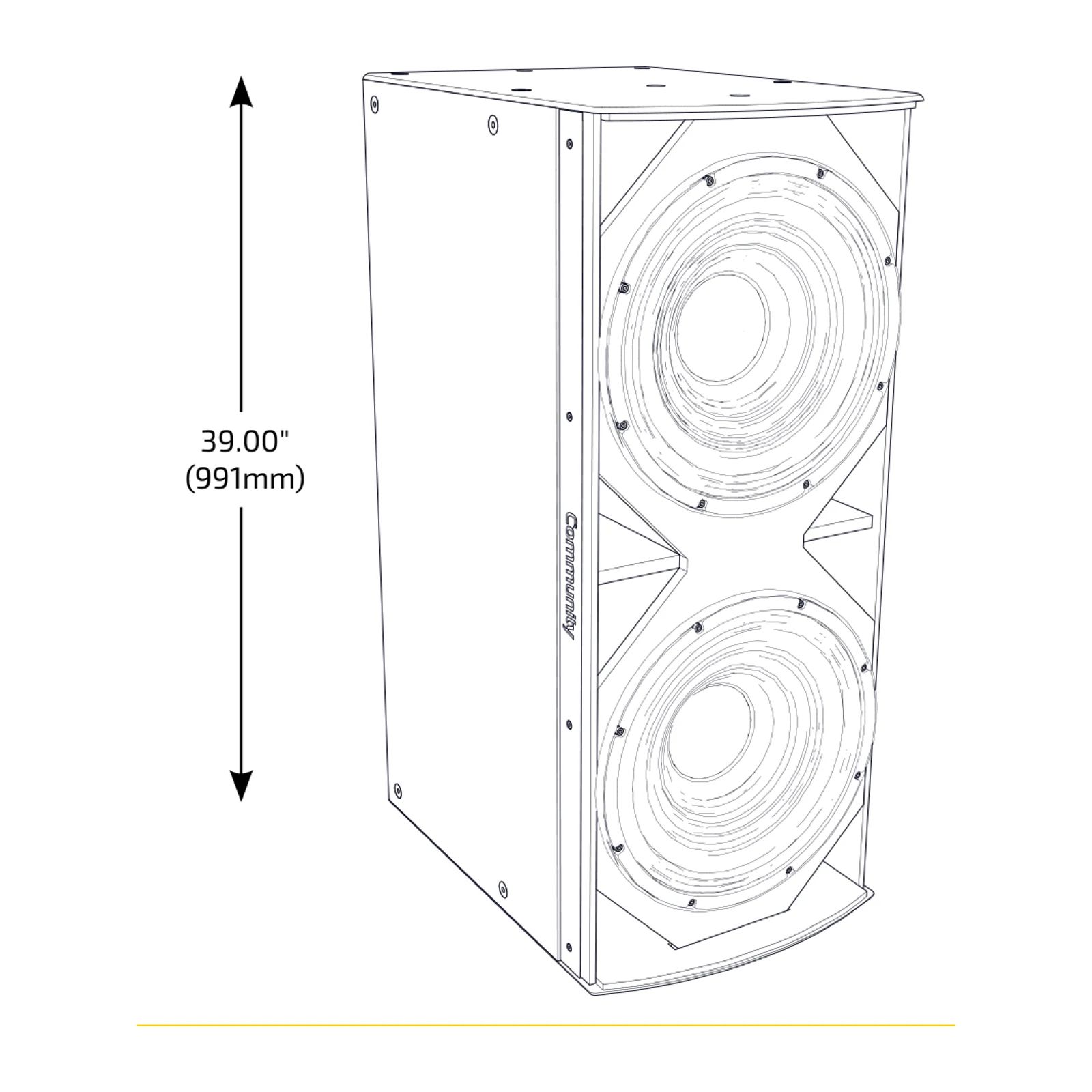 BIAMP Community IS8-215 — Subwoofer de instalación I SERIES 800