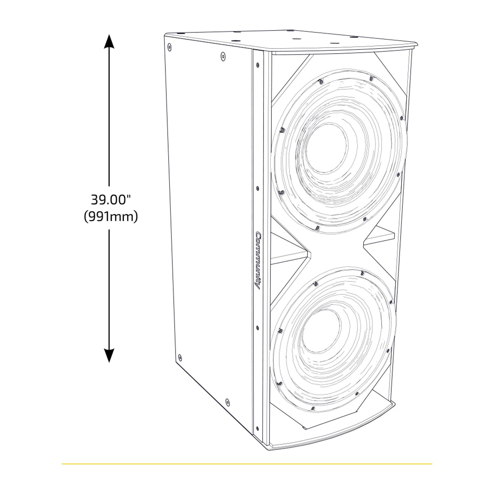 BIAMP Community IS8-215 — Subwoofer de instalación I SERIES 800