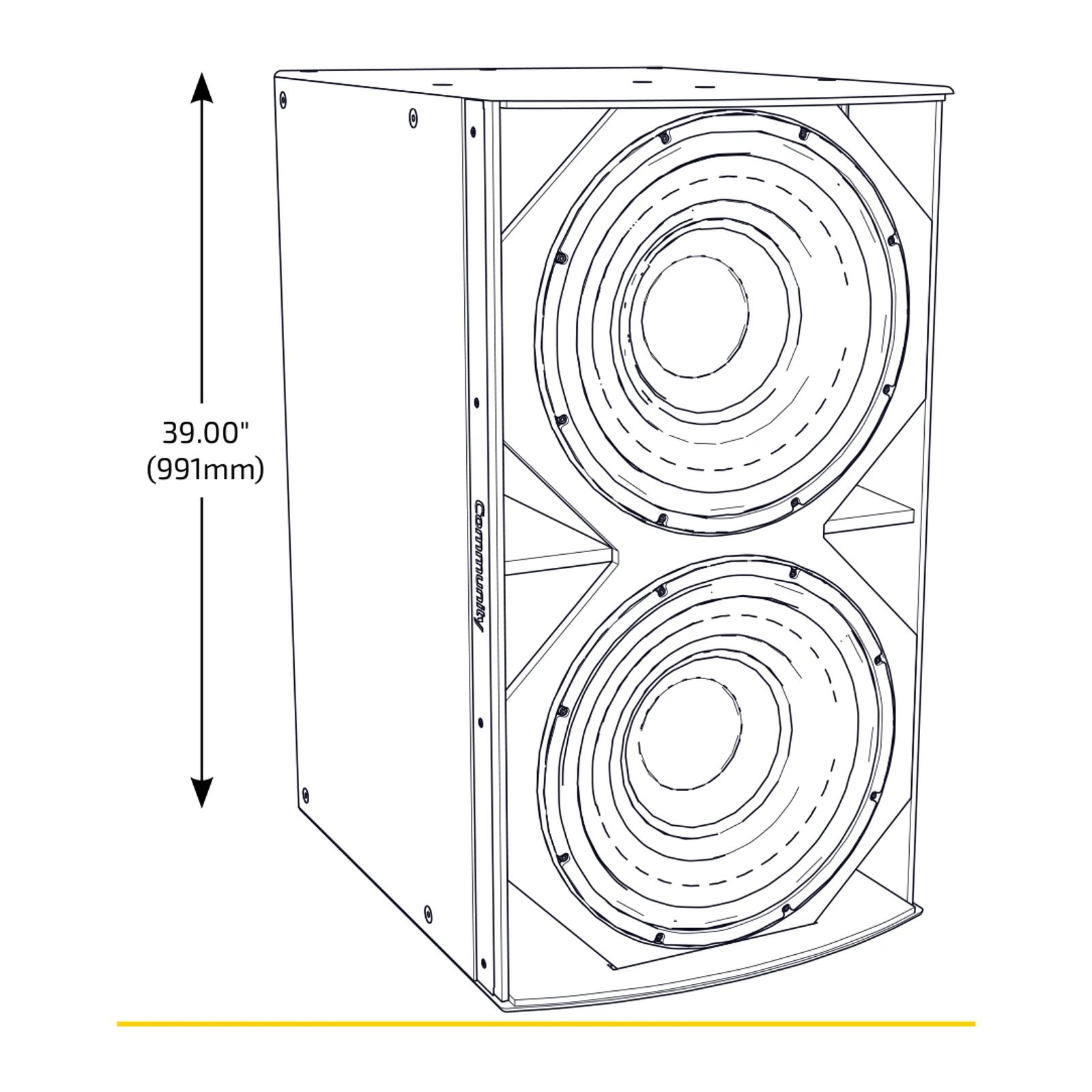 BIAMP Community IS8-218 — Subwoofer de instalación I SERIES 800