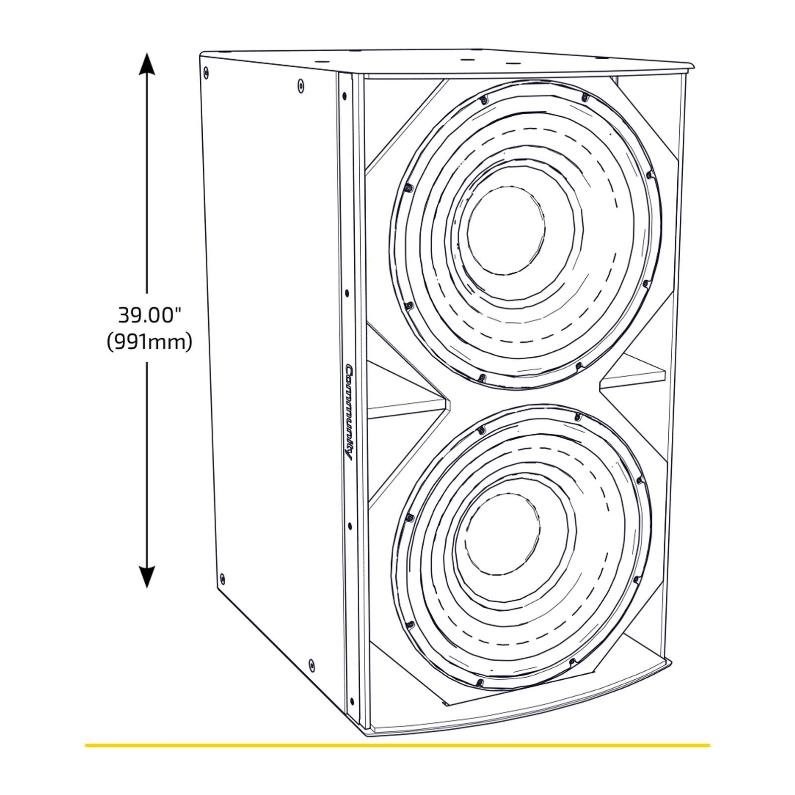 BIAMP Community IS8-218 — Subwoofer de instalación I SERIES 800