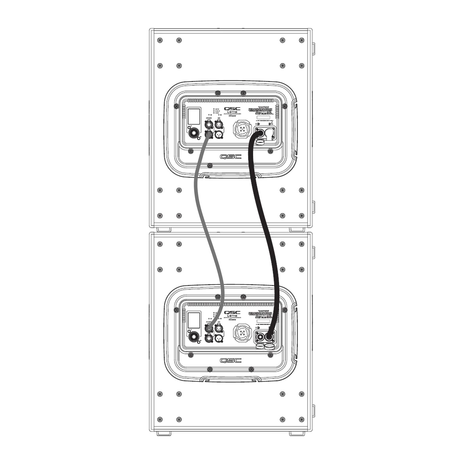 QSC LS-KIT-J — Kit de cables jumper para subwoofer LS118