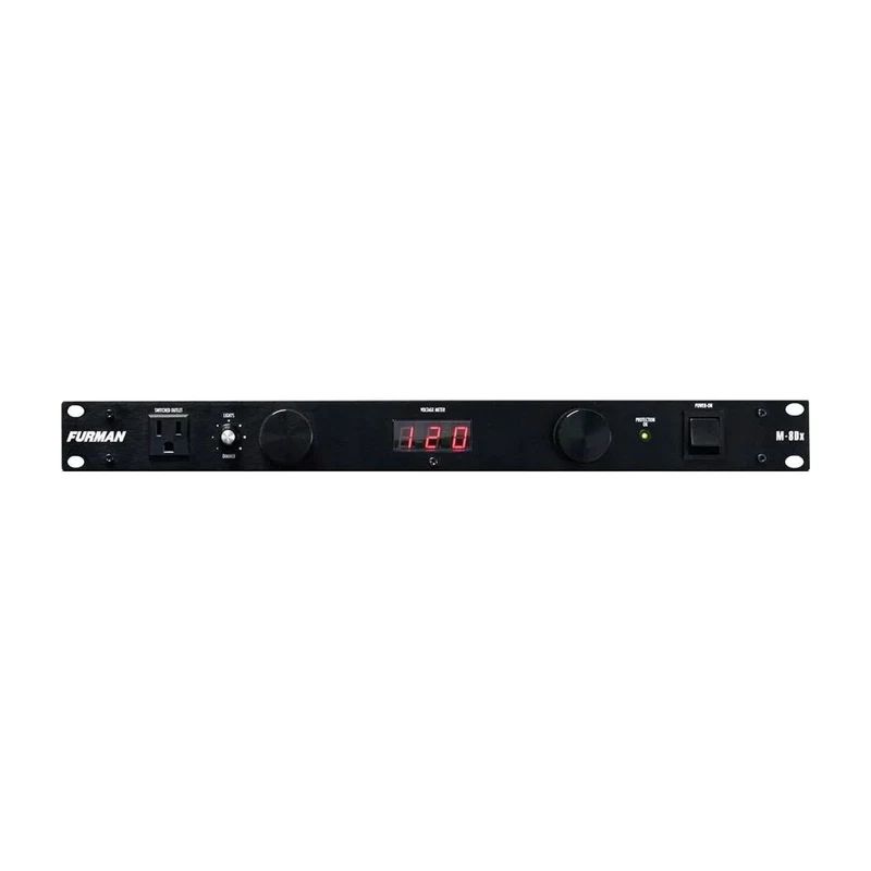 Furman M-8Dx — Acondicionador de Energía con Luces Retráctiles y Voltímetro Digital