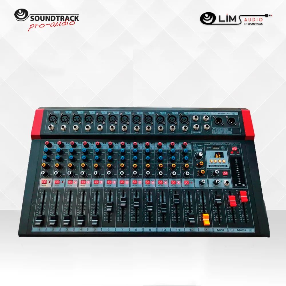 MIX-1200DSP Mezcladora Amplificada de 12 cabales