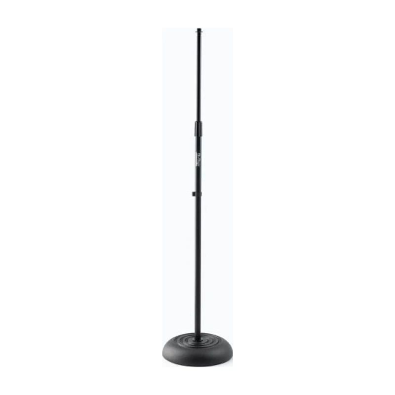 ON-STAGE MS7201B Pedestal para microfono con base redonda, color negro