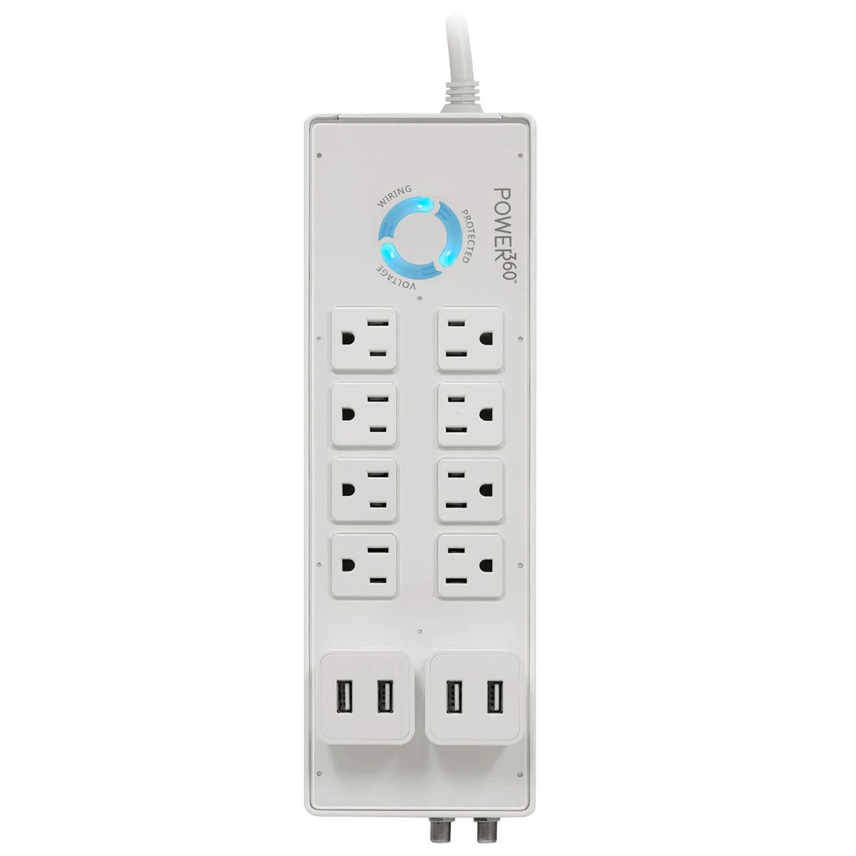 PANAMAX P360-8 Protector contra descargas eléctricas con 4 puertos USB para carga