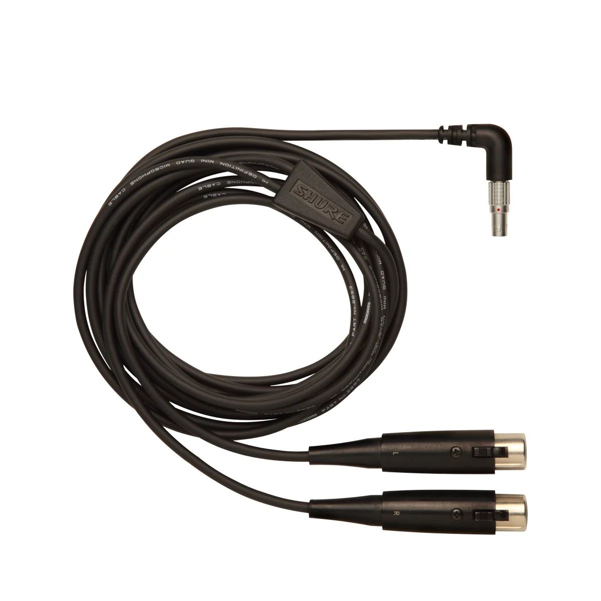 SHURE PA720 Cable con coonector LEMO de 5 puntas a conectores XLR hembra L y R para P6HW