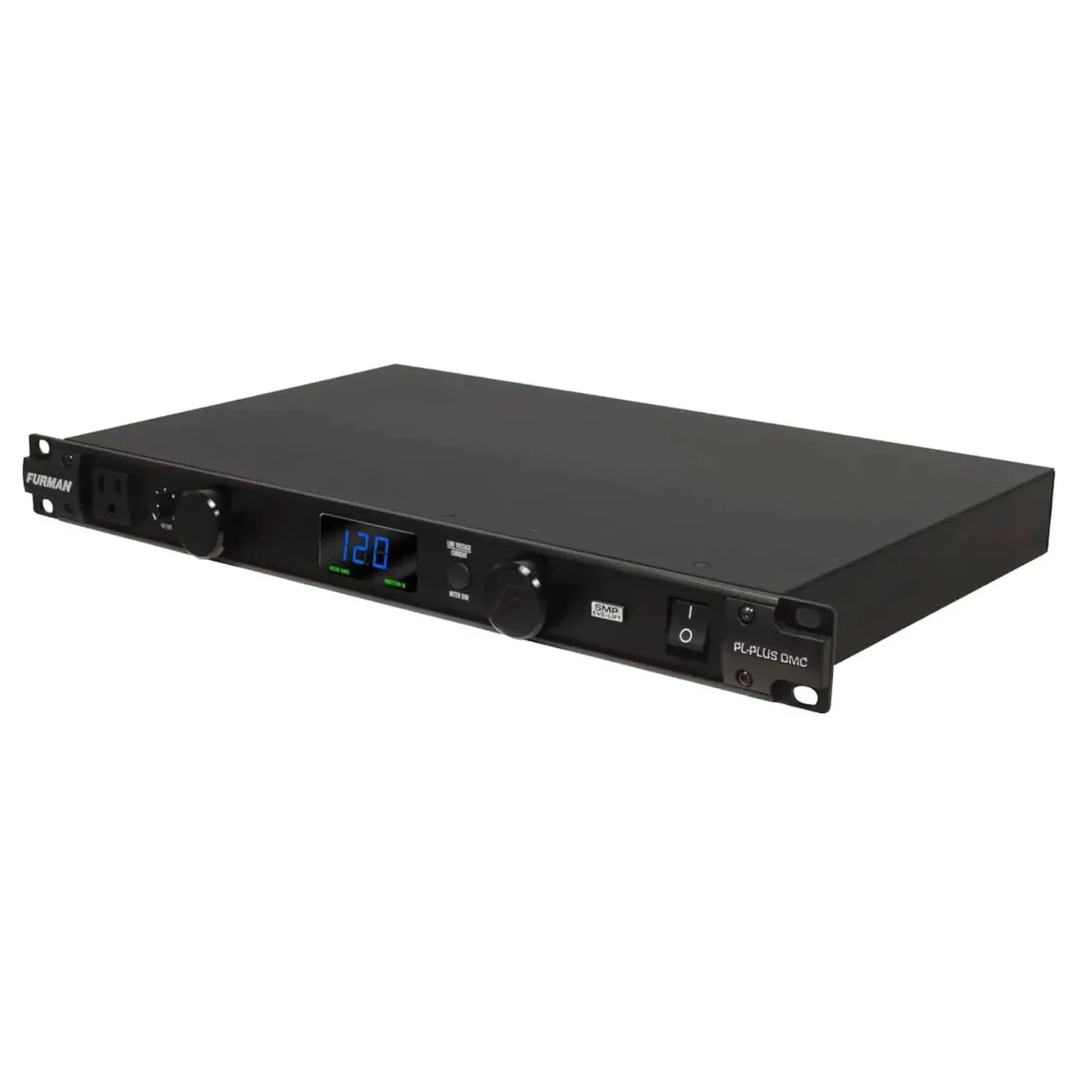 Furman PL-PLUS DMC — Acondicionador de Energía 15A con Luces Retráctiles y Voltímetro/Amperímetro Digital