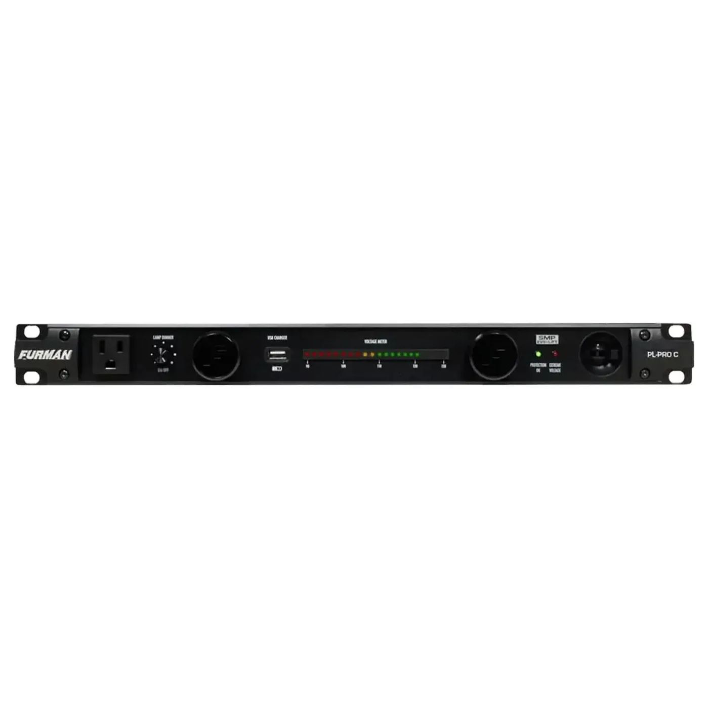 Furman PL-PRO C — Acondicionador de Energía 20A con Luces Retráctiles y Voltímetro LED