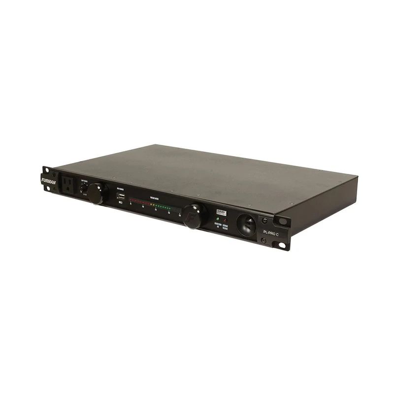 Furman PL-PRO C — Acondicionador de Energía 20A con Luces Retráctiles y Voltímetro LED
