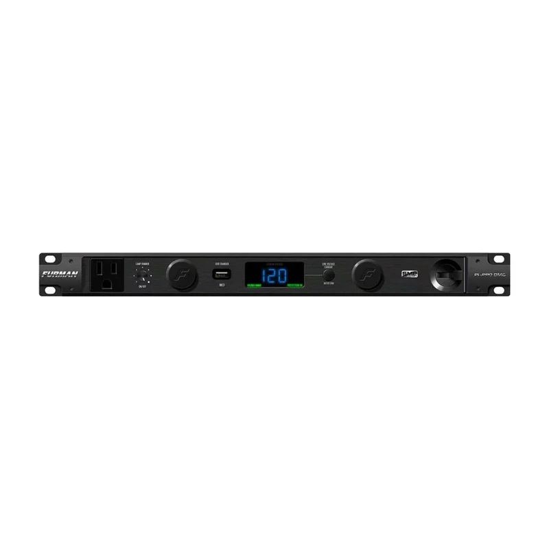 Furman PL-PRO DMC — Acondicionador de Energía 20A con Luces Retráctiles y Voltímetro/Amperímetro Digital
