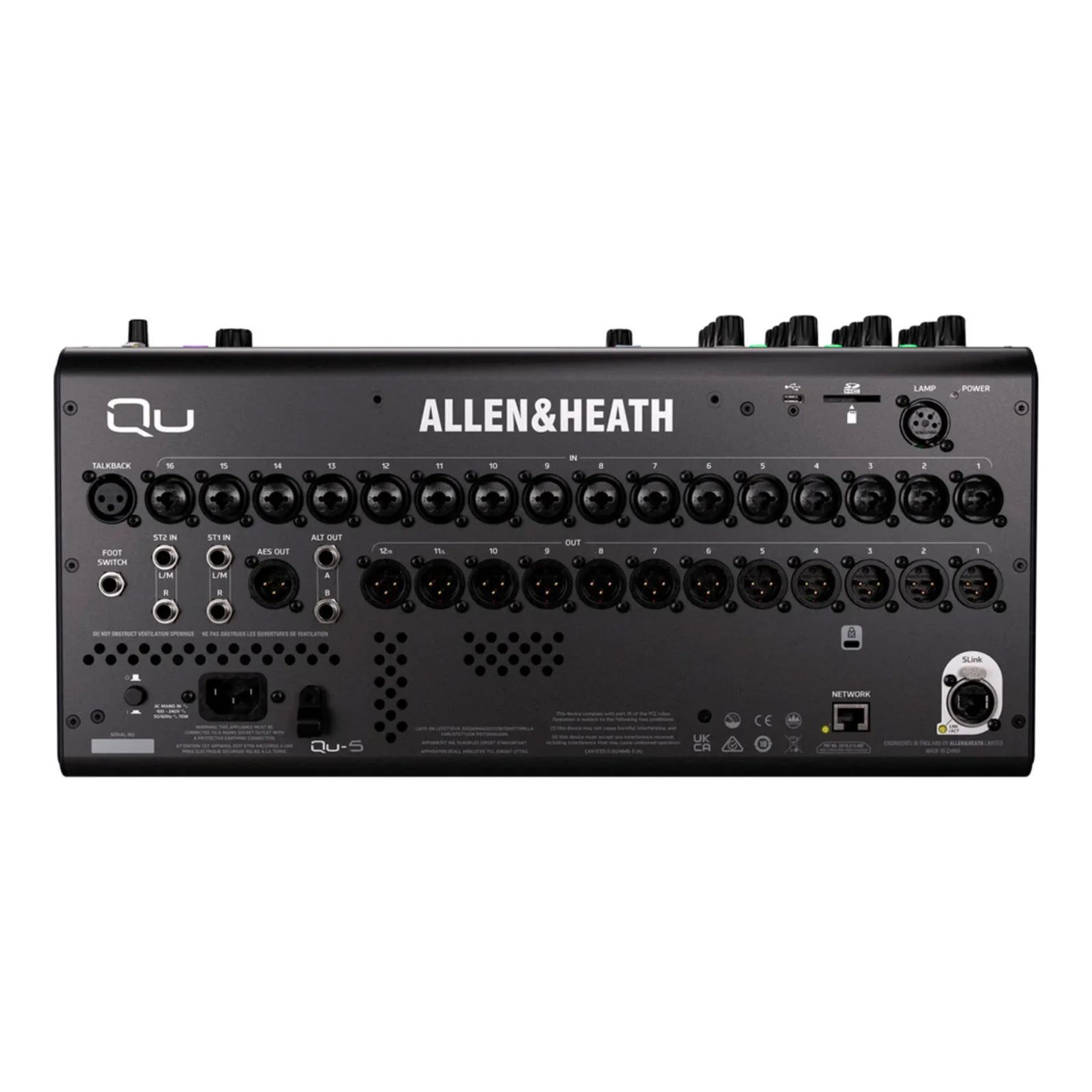 ALLEN & HEATH QU-5 Mezcladora digital de 38 canales con 16 preamps