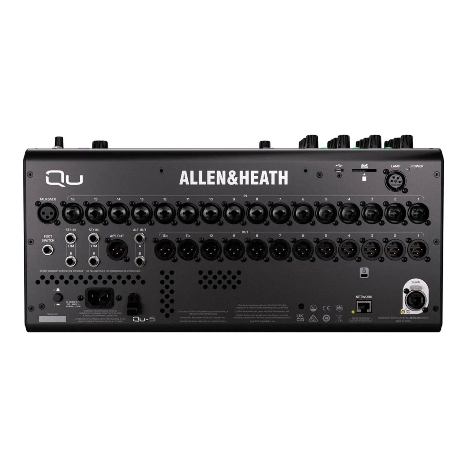 ALLEN & HEATH QU-5 Mezcladora digital de 38 canales con 16 preamps