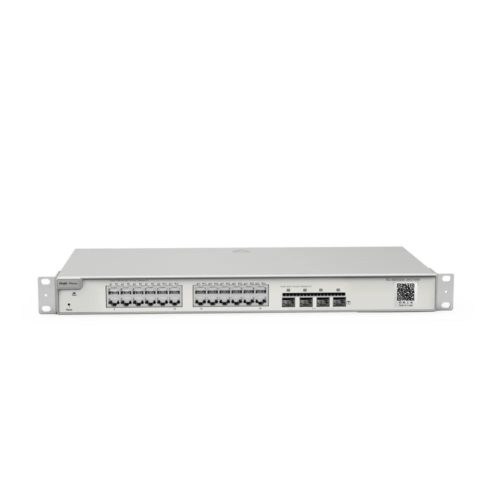 Switch Administrable Capa 3 con 24 puertos Gigabit + 4 SFP+ para fibra 10Gb, gestión gratuita desde la nube