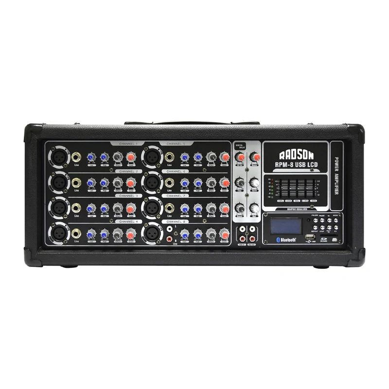 Radson Mezcladora Amplificada RPM-8 USB LCD