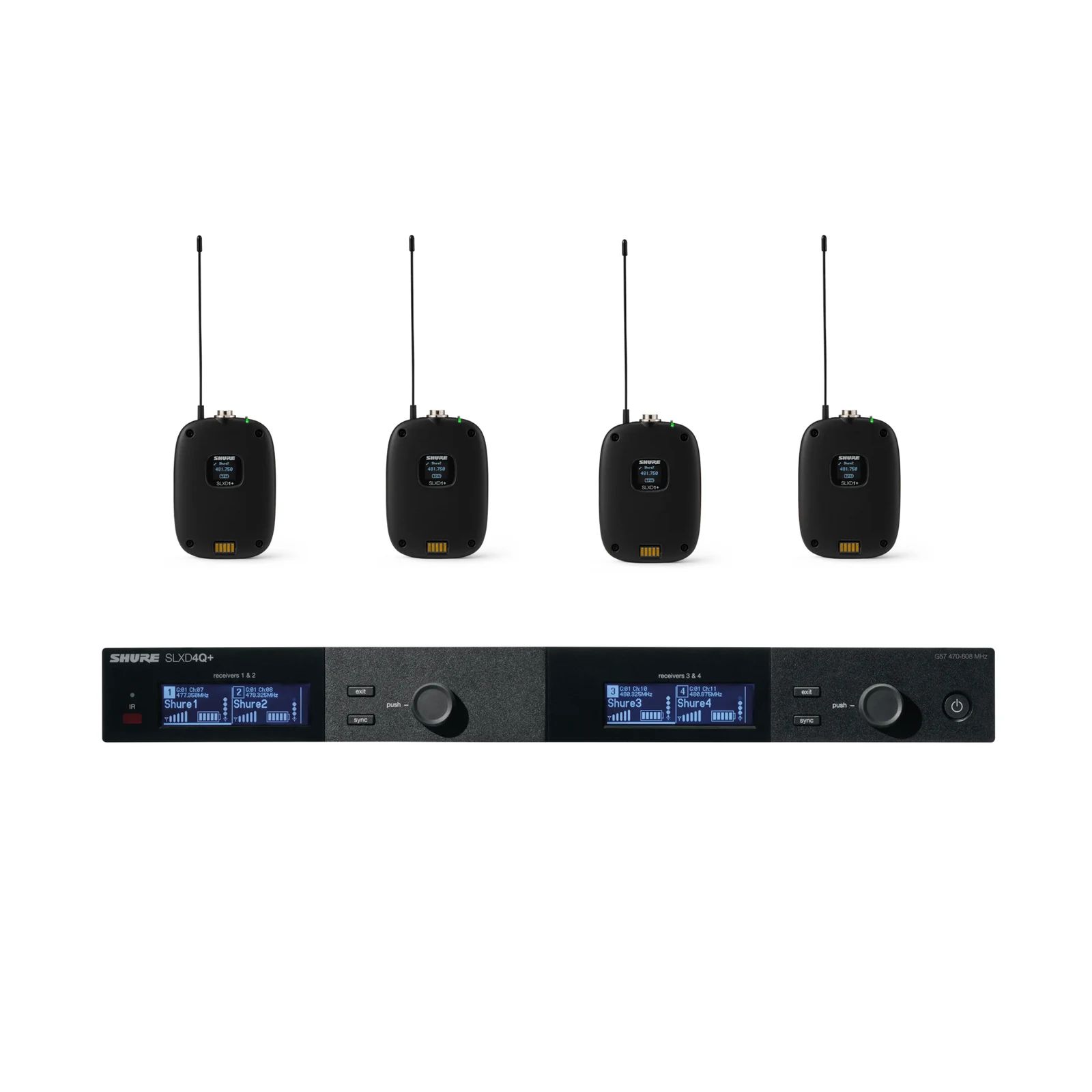 Shure SLXD14/DL4B — SLXD14Q+ Receiver + Bodypack Bundle (cápsula DL4B)