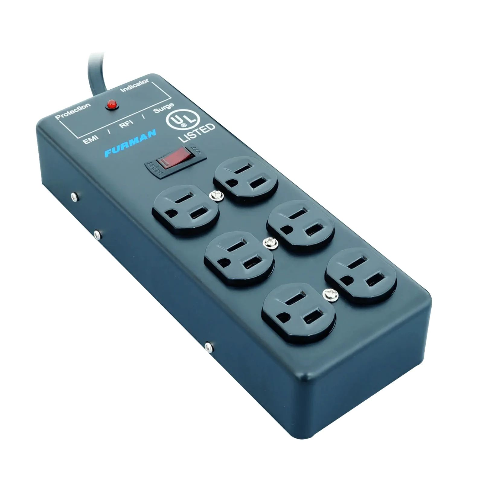 Furman Pro Plugs SS-6B — Acondicionador de Energía en Bloque 6 Salidas con Protección contra Picos y Filtración EMI/RFI