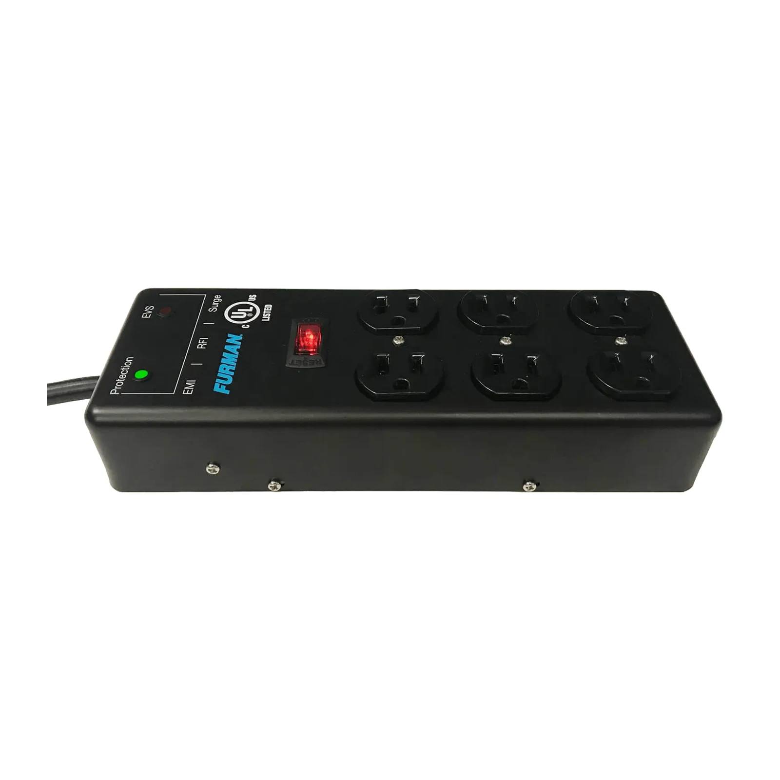 Furman Pro Plugs SS-6B-PRO — Acondicionador de Energía 6 Salidas con Protección EVS y Filtración EMI/RFI