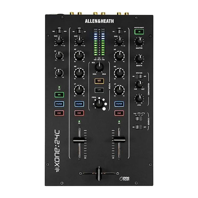 Allen & Heath Xone:24C — Mezcladora DJ híbrida 2+1 con interfaz USB-C