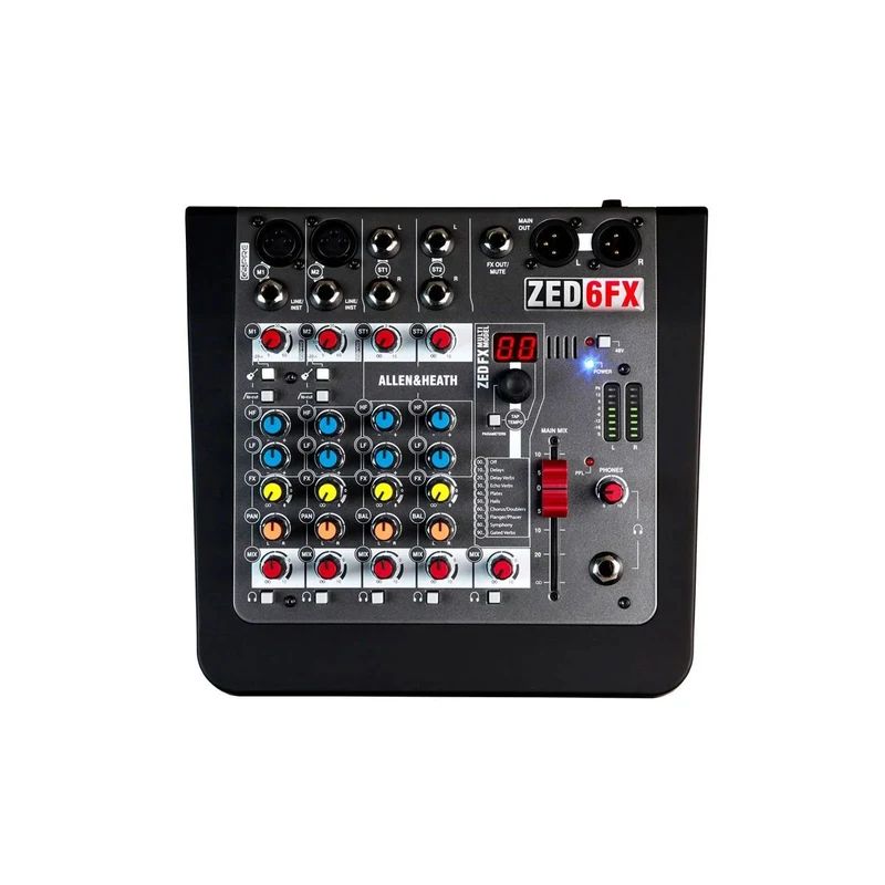 ALLEN & HEATH ZED-6FX Mezcladora de audio de 6 canales con efectos