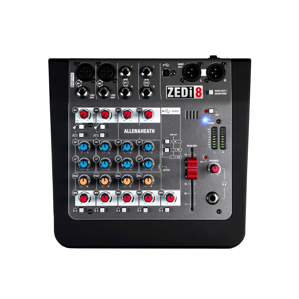 ALLEN & HEATH ZEDI-8 Mezcladora de 6 canales con efectos e interfaz USB